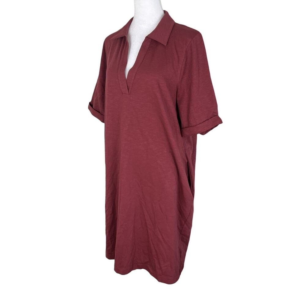Boden Tilda Jersey T-Shirt Dress Rich Chestnut Coastal Minimalist Size 12R NWT - Picture 6 of 9
